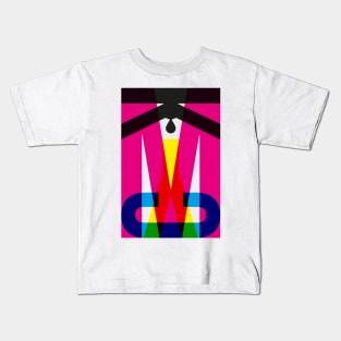 CMYK Ink Drop Typography Kids T-Shirt